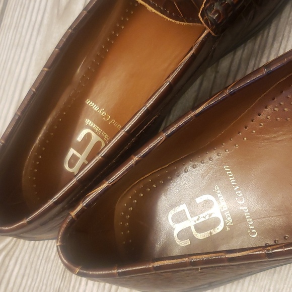 Allen Edmonds Grand Cayman horsebit brown embosed croc mens shoes size … - Picture 6 of 7